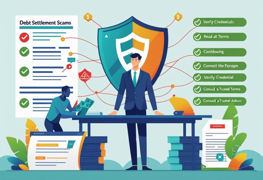 Businessman protecting data from internet scams with cybersecurity measures.