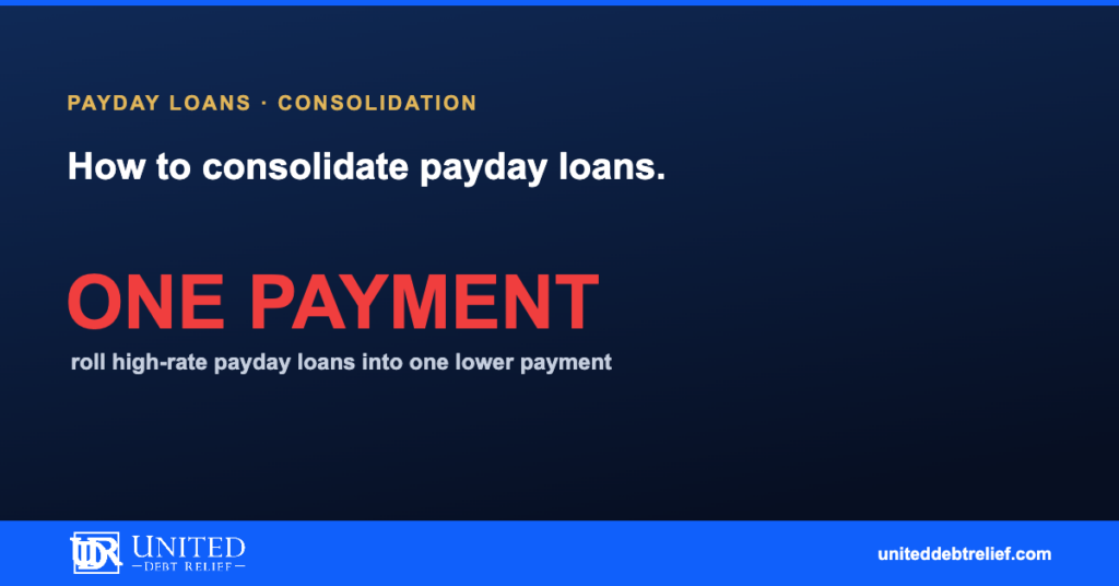 How to consolidate payday loans, a step-by-step guide to financial relief | United Debt Relief