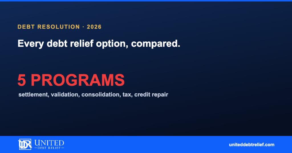 Debt resolution in 2026, your complete guide to every debt relief option available | United Debt Relief