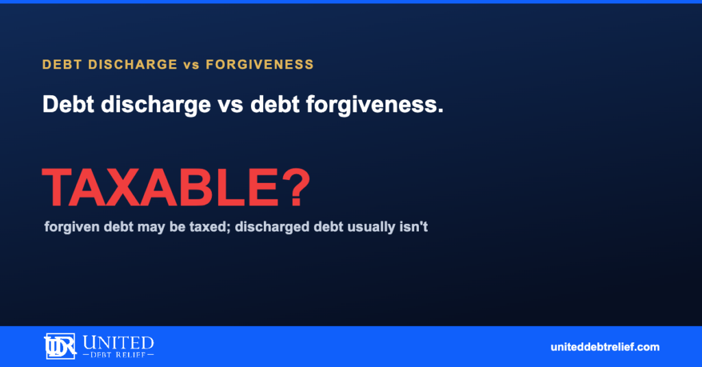 Debt discharge vs. debt forgiveness in 2026, key differences and what each means for you | United Debt Relief