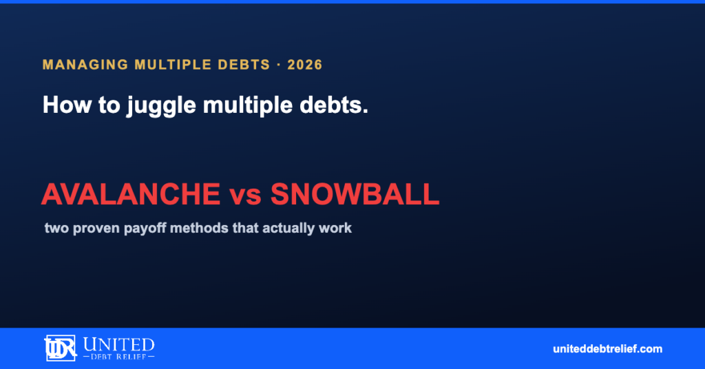 How to handle multiple debts in 2026, strategies for managing everything you owe | United Debt Relief