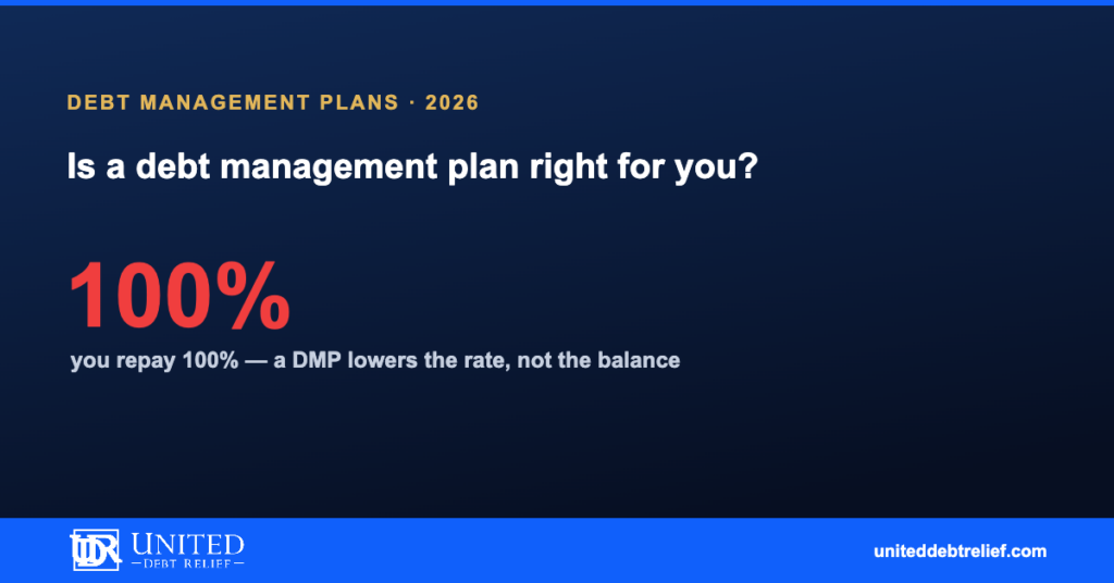 Debt management plan pros and cons in 2026, is a DMP right for your situation | United Debt Relief