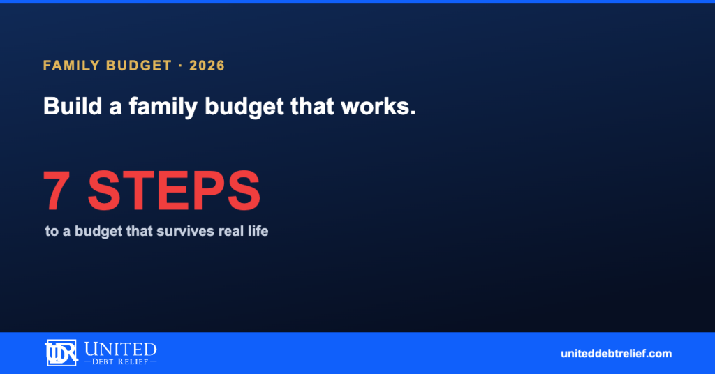How to build a family budget that actually works in 2026, a 7-step guide | United Debt Relief