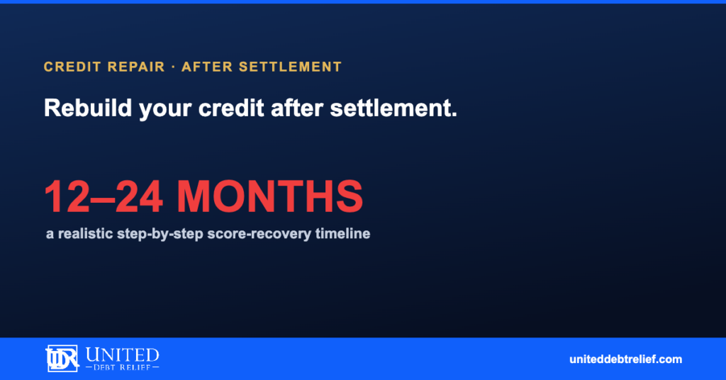 Credit repair after debt settlement, a step-by-step credit score recovery guide | United Debt Relief